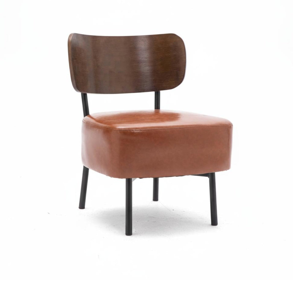 Armchair and End Table Pair Minimalist Design Conversation Set Space-Saving Ergonomic Backrestrest for Interior Designers