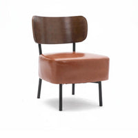 Armchair and End Table Pair Minimalist Design Conversation Set Space-Saving Ergonomic Backrestrest for Interior Designers
