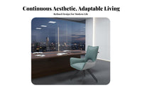 Upholstered Rotating Chair with Cross-Shaped Base Modern Minimalist Look Dining Seat Ergonomic Backrest Easy Assembly