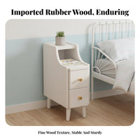 Slim Gap Cabinet Space-Saving Design Nightstand Safe Rounded Edges for Dorm Room