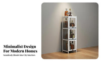 Spirits Display Rack Modern Beverage Storage Rack Narrow Spirits Cabinet Sturdy Construction Space Saving Transparent Acrylic Shelves Suitable for Collectors Hobbyists Kitchen Study Living Room Bedroom