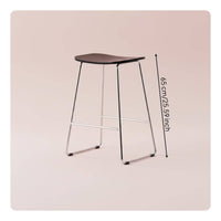 Minimalist Bar Stool Slim Metal Legs Home Seating Space Saving