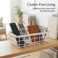 Storage Baskets for Shelves with Iron Wire Metal Frame for Kitchen Wall Hanging and Desktop Organizer, Minimalist Design Style