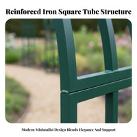 Metal Garden Arch Easy Assembly Rose Arch Trellis Weather-Resistant Climbing Plant Archway for Homeowners, DIY Enthusiasts, Pathway, Backyard, Patio