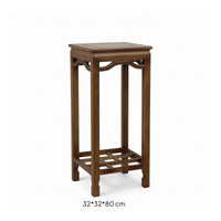 Display Stand with Shelf Slatted Furniture Solid Wood for Living Room, Balcony