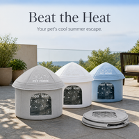 Pet Cooling House for Cats and Small Dogs, Summer Ice Nest with Cooling Gel Packs