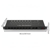 DMX512 Signal Splitter Amplifier Distributor DMX512 Signal Splitter Amplifier Rackmount Slimline for Lighting Technicians