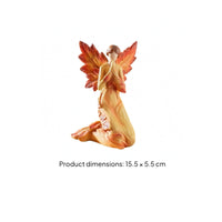 Maple Foliage Angel Warm Orange Tones Room Decoration Detailed Craftsmanship