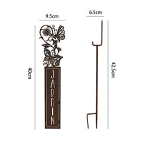 Garden Stake with Sign Filigree Ground Stake Weather Resistant for Yards, Patios
