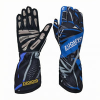 Full Finger Karting Gloves Extended Cuffs Karting Gloves Outer Seam Silicone Grip