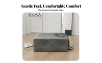 Nordic aesthetic Square Upholstered Pouf Multi-Functional Small Stool Space-Saving Footrest Thick padding for Shop Owners, Homeowners, onice Workers, Entryway, Bedroom, Retail shop, Walk-in Closet