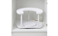 Adjustable Height Rotating Seasoning Rack Organizer Countertop Rotating Seasoning Rack 360° Two-Tier Turntable Sturdy for Pantry
