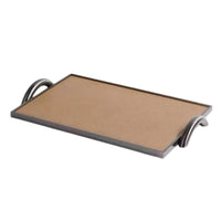 Leather Tray with Handles Rectangular Valet Tray with Handles Low-Profile Organizer for Closet, Reception Area