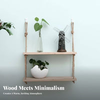 Three-Tier Rope storage solutionSaving Hanging Rack Rustic design & aesthetic for Bedroom, Students