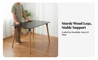 Multi-Functional Mid-Century Modern Design Table Sturdy and Stable Simple Negotiation Table Strong Load-Bearing Home Furniture Easy Assembly for Restaurant Owners, Homeowners, Apartment Dwellers, Cafe, Small Areas, Office, Living Room