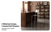Manufacturing-inspired design Upholstered Highspine Stool with spinerest Bar Chair Modern Design Seating Furniture Sturdy Construction for Business Owners, Homeowners, pairs, Cafe, Front Desk, Restaurant, Dining Room