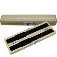 Solid Wood Flute Headjoint Storage Box with Silver-Plated Protection