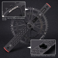 Double Chainring Crankset CNC Machined Crankset with Bottom Bracket Aluminum Alloy Crank Arm Set for Road Bikers, Cyclists