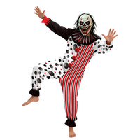 European and American Halloween Carnival Party Cos Stage Performance Costume Colorful Patchwork Polka Dot Funny Clown Jumpsuit