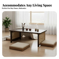 Folding Floor Table Foldable Design Japanese Design and Look Folding Table Portable Sturdy for Minimalists, Students