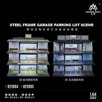 American Steel Garage Light Scene 1:64 Simulation Parking Lot Car Storage Model Alloy Car