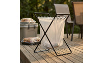 X-Shaped Foldable Trash Bag Stand Wavy Hooks Trash Bag Rack Metal Household Storage