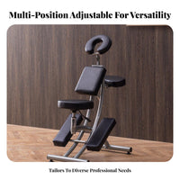 1 Piece Permanent Makeup Chair Foldable Portable Massage Chair Lightweight Professional Furniture Dense Foam Padding Ergonomic Structure Suitable for Estheticians Beauty Salon Medical Facility Studio