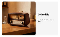 Nostalgic Design Retro Resin Radio Model Distressed Finish Vintage Radio Model Compact Lightweight for Home Decorators, Business Owners, Photography Prop, Living Room, Window Display, Bookshelf