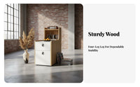 Modern Design Tiered End Table with Storage Multi-Functional Design Household Furniture Easy to Clean Scratch Resistant Top for Homeowners, Apartment Dwellers, Adults, Living Room, Bedroom, Lounge Area, Home Office