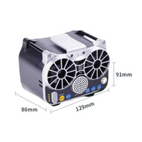 Twin Air Duct Waist Fan Four-Speed Body Cooler Power Display for Outdoors