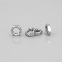 Iron Hex Nuts with Zinc Plating for Lighting Hardware, M10x1.0 Fine Thread Nut for DIY Hardware, 4.8 Grade Strength Thread Lamp Fasteners