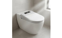 Warm Air Drying Electric Bidet Toilet Seat Self-Cleaning Nozzle Heated Bidet Seat Adjustable Water Temperature Automatic Toilet Cover Wireless Wireless Control Control