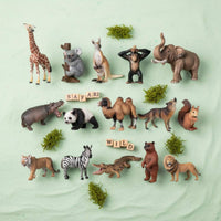 Wild Creature Figurines ABS Plastic Realistic Elephant Figure Hand-Painted