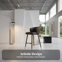 Bar Chair with spinerest Nordic Design Upholstered Bar Stool Minimalist and design Easy Assembly for Adults, Lounge, Dining Room