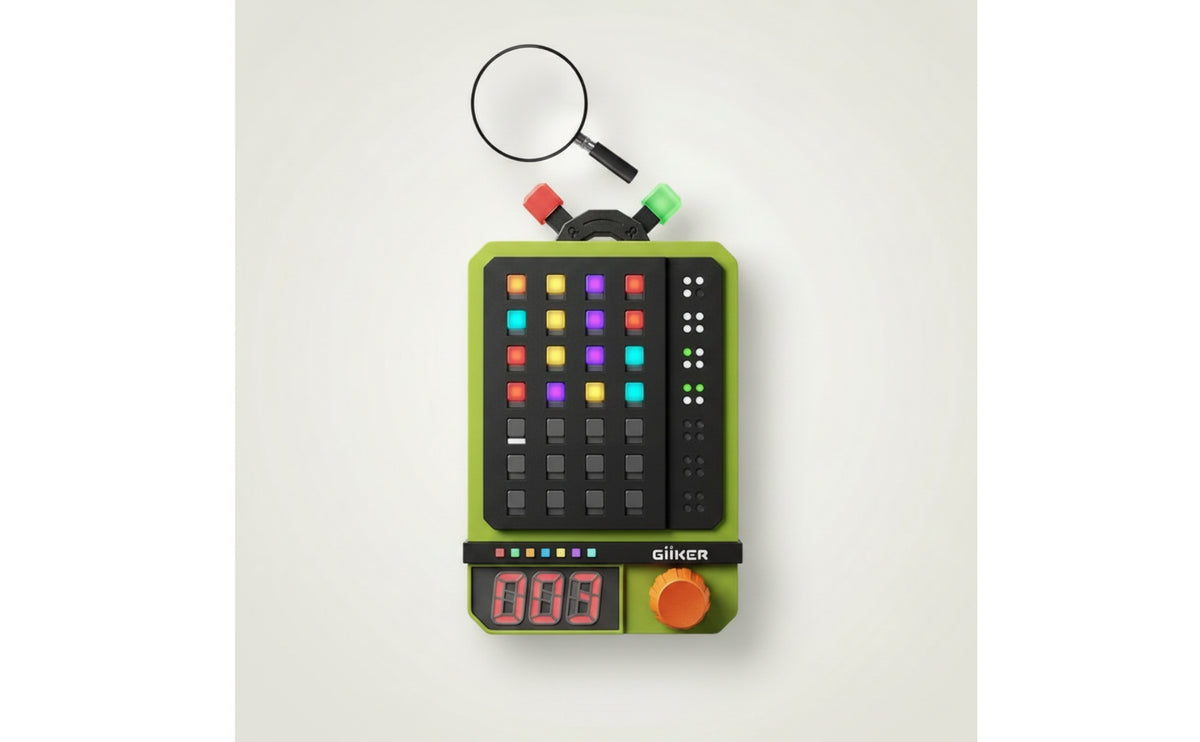 Tactile Electronic Puzzle Device Compact Light-up Fidget Game Console Flashing Quick Push Game Controller Interactive for Classroom