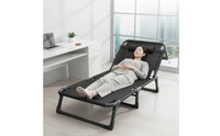 Multi-Position Foldable Reclining Bed Space-Saving Adjustable Recliner Compact Lounger Stable for Camping