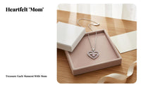 Heart Locket Necklace Mother's Day Gift Mom Heart Necklace for Wife, Girlfriend