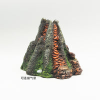 Aquarium Decoration Pneumatic Volcano Resin Ornament for Fish Tank
