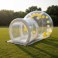 360° Panoramic View Inflatable Bubble Tent Easy Setup Transparent Garden Dome Spacious Interior Clear Inflatable Igloo Protection for Children, Glamping, Camping, Parties, Commercial Display