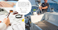 4-Piece Nautical Navigation Tool Set with Divider and Protractor