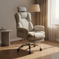 Adjustable Headrest Ergonomic Reclining Office Chair Side Storage Pocket High Back Swivel Chair with Footrest for Live Streamers, Gamers