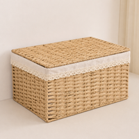 Clothing Storage Paper Basket Khaki With Handle Extra Large Storage Basket Living Room Storage Organizer