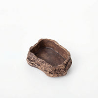 Food and Water Bowl Natural-Looking Feeder Shallow for Terrarium, Amphibians
