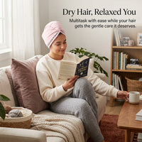 Microfiber Hair Towel Wrap for Women, Quick Dry Turban Cap for Curly Super Absorbent After Shower, Plop