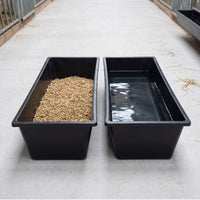 Easy-to-Clean Feeding Trough Heavy-Duty Livestock Trough Outdoor Feeder with Stand Low-Height for Homesteaders