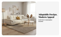 Straight-Line puff Sofa abrasionResistant Couch Modern design Household Furniture for Pet Owners, Apartment Dwellers, Living Room, Lounge Area, Studio