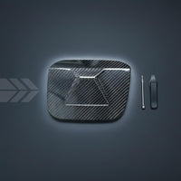 Precision Fit Carbon Fiber Fuel Lid Sticker 3K Twill Weave Carbon Fiber Gas Cap Cover High Gloss Finish Fuel Reservoir Door Protector Resistant for Lexus Owners, Auto Detailing