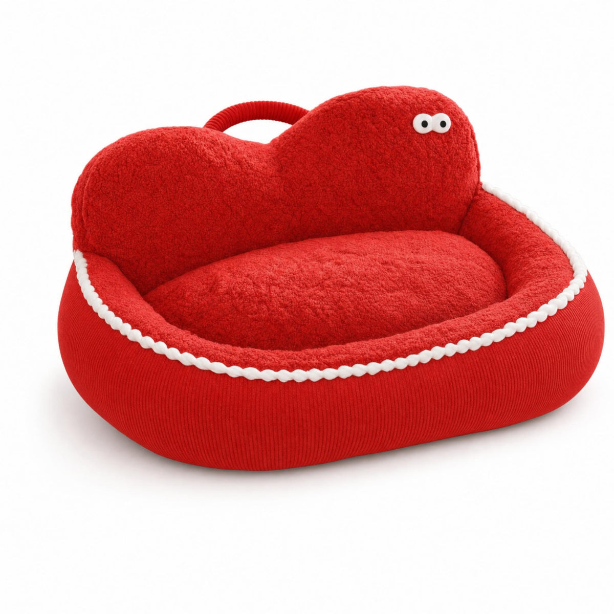Cloud Pet Bed Fluffy Pet Bed with Handle Bolstered for Small Dogs, Kittens