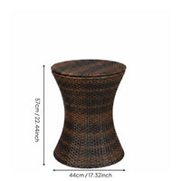 Outdoor Ice Bin Table Weather-resistantResistant Rattan Ice Table Portable