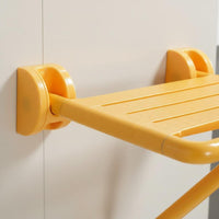 Space Saving Wall Mounted Shower Seat Easy to Install Wall Mounted Shower Chair Elastic Assisted for Seniors, Hospital, Nursing Home
